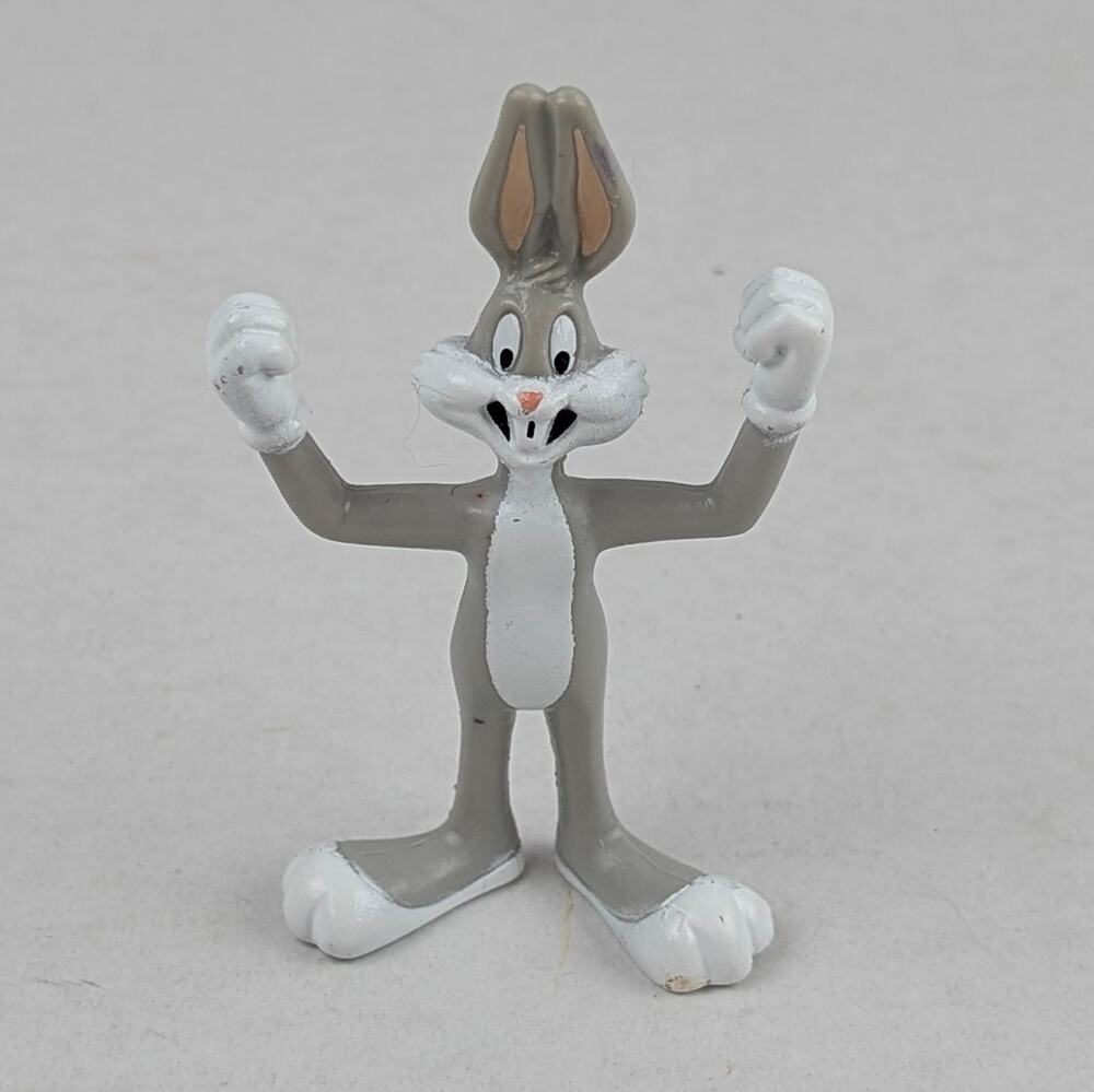 Vintage Bugs Bunny Looney Tunes Figure Gray White Made in China Collectible